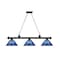 Z-Lite Cordon 3 Light Billiard, Matte Black & Dark Blue 2306-3MB-ARDB - alternate 2